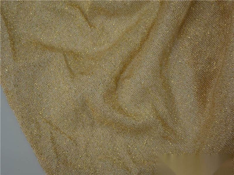 Viscose Metallic Knit Fabric, 145 gsm, 148 cm — Brown