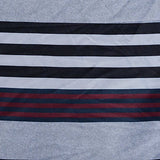 Grey Horizontal-Stripe Knit, Polyester — texture