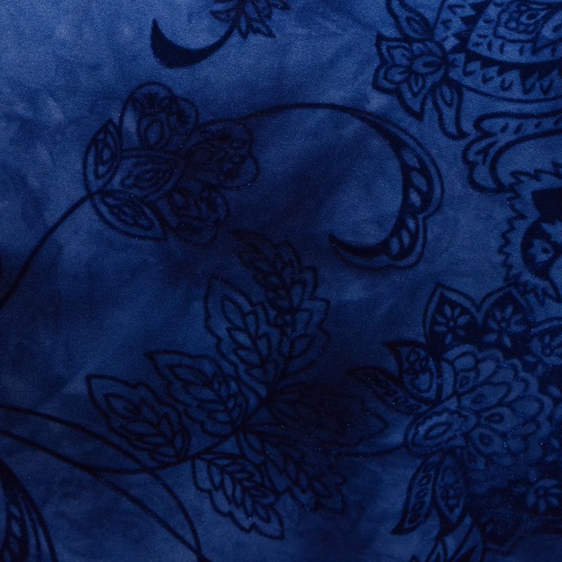 Blue Floral Jersey Knit, Viscose