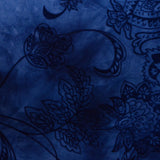 Blue Floral Jersey Knit, Viscose