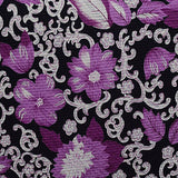 Purple Floral Mesh, Viscose — texture