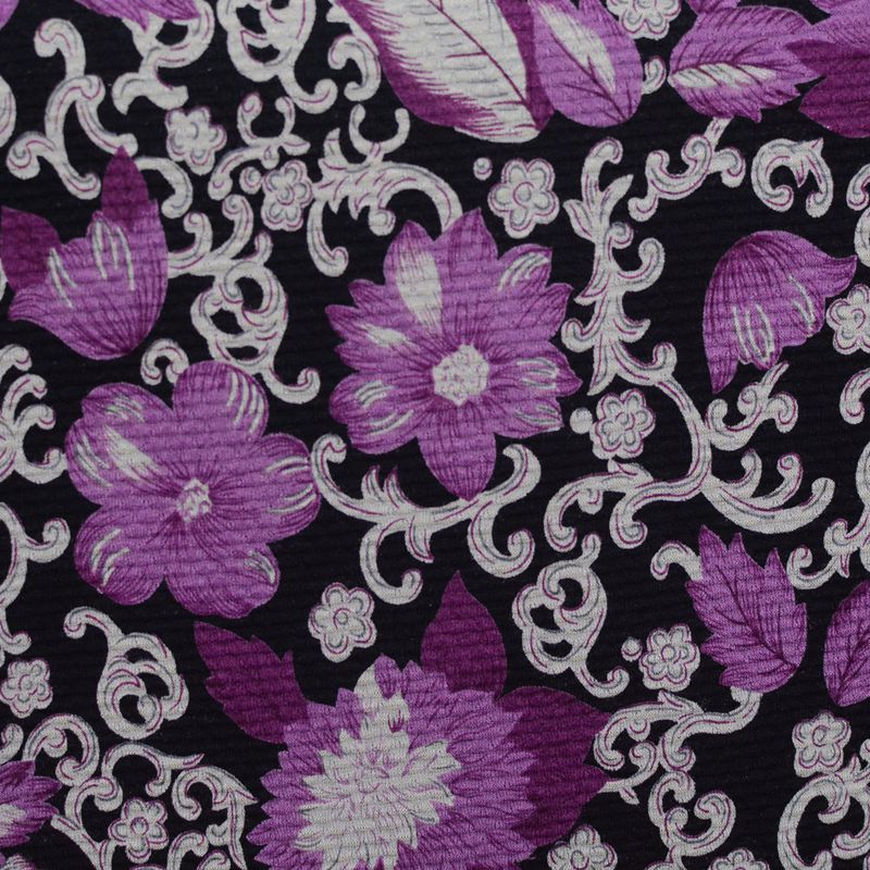 Purple Floral Mesh, Viscose