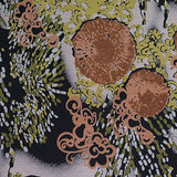 Brown Dots Scuba Knit, Cotton-Nylon — texture