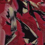 Red Abstract-Brushstroke Interlock Knit, Poly-Viscose — texture