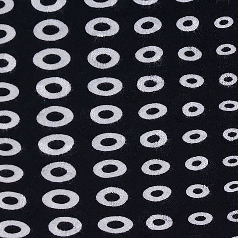 Black Dot Interlock Knit, Cotton