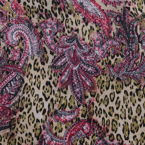 Pink Paisley Knit, Polyester