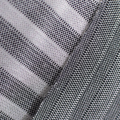 Black Stripes Interlock Knit, Modal-Poly