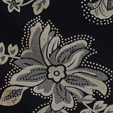 Black Floral Jersey Knit, Viscose — texture