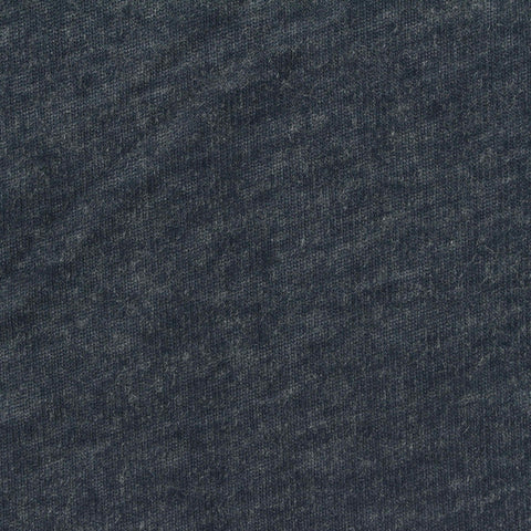 Dark Blue Heathered-Marl Rib Knit, Poly-Viscose