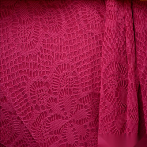Magenta Floral Jacquard, Polyester