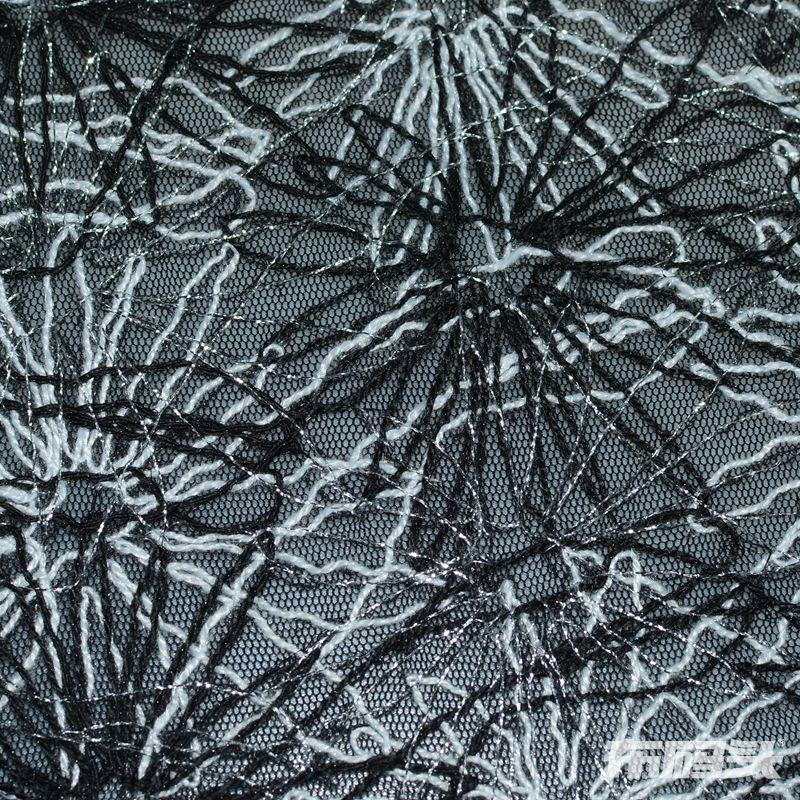 Black Abstract Mesh, Polyester, 160 gsm, ref EF-9035