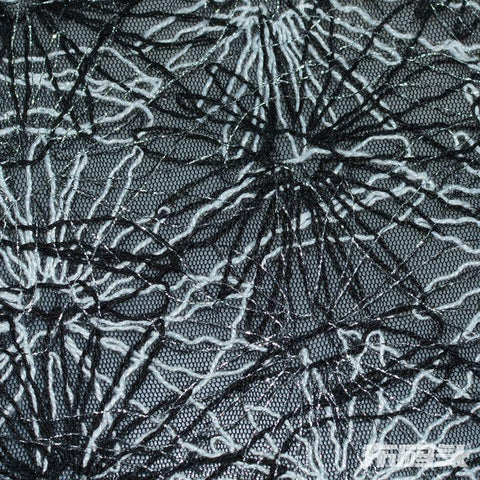 Black Abstract Mesh, Polyester, 160 gsm, ref EF-9035