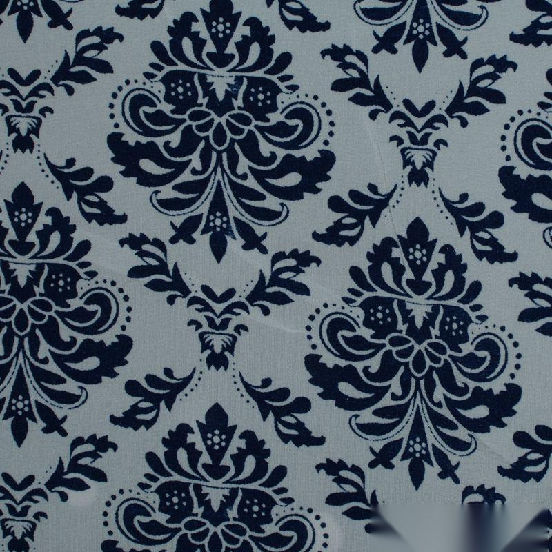 Dark Blue Damask Jacquard, Polyester