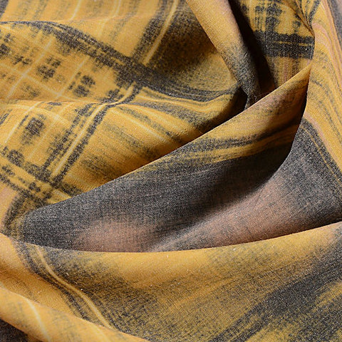Gold Abstract-Brushstroke Woven, Polyester
