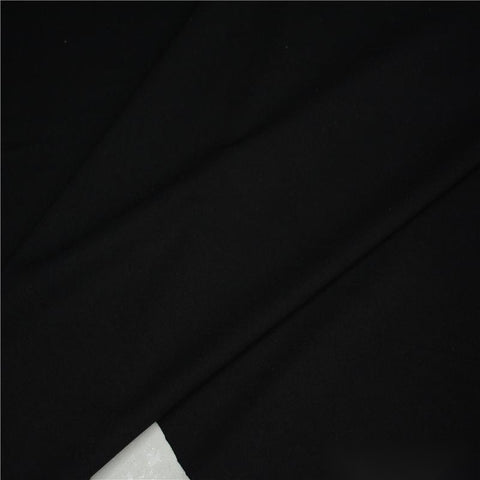 Polyester Stretch Ponte Knit Fabric, 259 gsm, 160 cm — Black