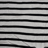 Black Horizontal-Stripe Jersey Knit, Viscose — texture