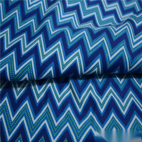 Blue Geometric Corduroy, Cotton