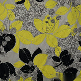 Yellow Floral Jacquard, Cotton — texture