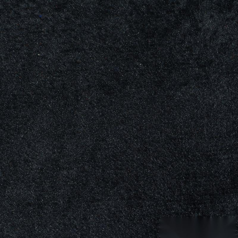 100% Polyester Velvet Fabric, 380 gsm, 160 cm — Black