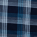 Dark Blue Bold-Plaid Knit, Cotton
