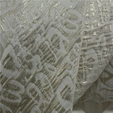 Cream Abstract Jacquard, Poly-Viscose