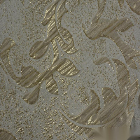 Gold Floral Jacquard, Poly-Viscose, 160 gsm