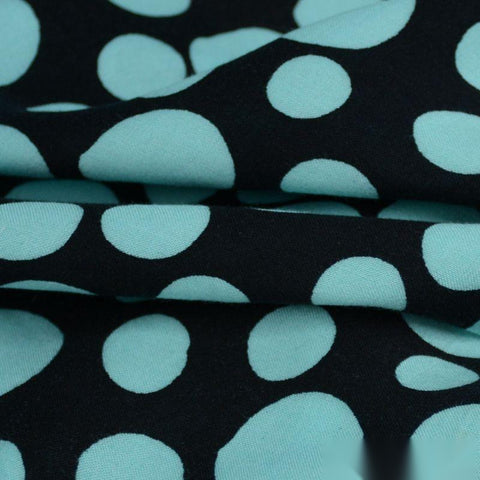 Light Blue Dots Woven, Viscose