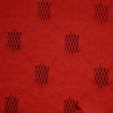 Red Tone-on-Tone Floral Jacquard, Polyester — texture
