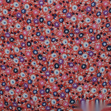 Red Flowers Woven, Viscose