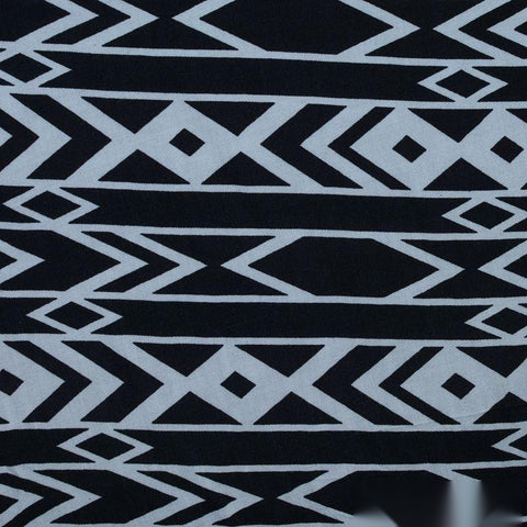Black Horizontal-Band Woven, Viscose