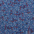 Red Flowers Woven, Viscose, 105 gsm