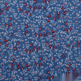 Red Flowers Woven, Viscose