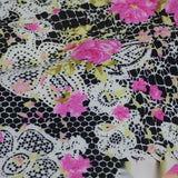 Pink Roses Woven, Viscose