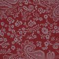 Red Tone-on-Tone Floral Jacquard, Polyester, 240 gsm