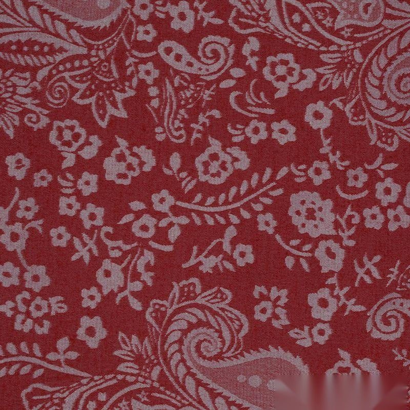 Red Tone-on-Tone Floral Jacquard, Polyester, 240 gsm