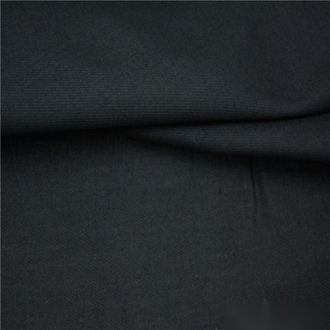 Polyester Cotton Twill Fabric, 115 gsm, 63 cm — Black