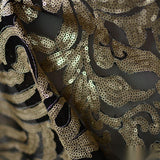 Gold Sequin Mesh, Polyester