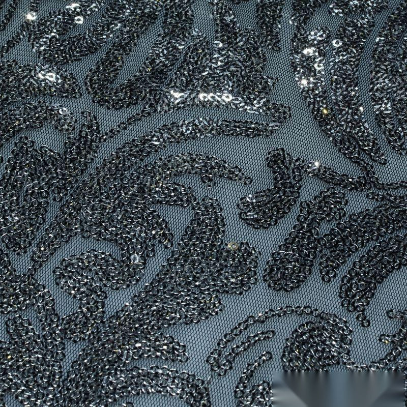 Navy Abstract Mesh, Polyester