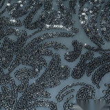 Navy Abstract Mesh, Polyester