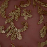 Gold Sequin Mesh, Polyester