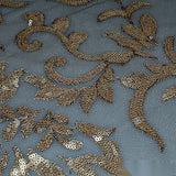 Gold Sequin Mesh, Polyester — texture