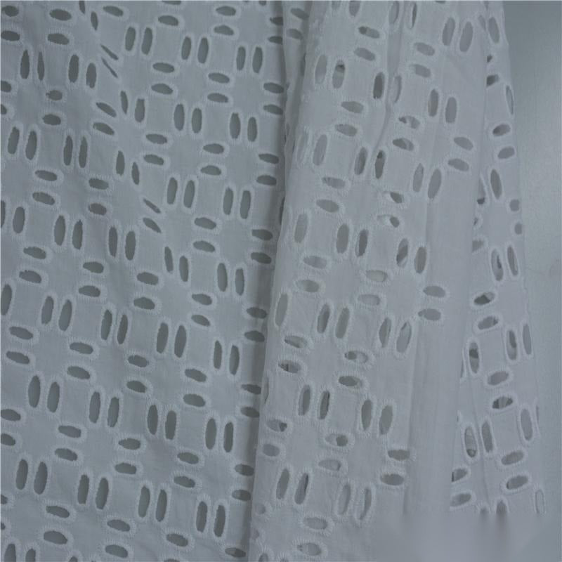 White Eyelet Woven, Cotton, 130 cm