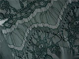 Dark Green Floral Lace, Nylon