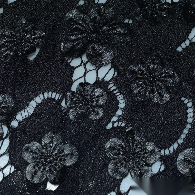 Black Floral Lace, 184 gsm