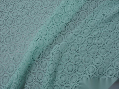 100% Nylon Lace Fabric, 70 gsm, 150 cm — Blue