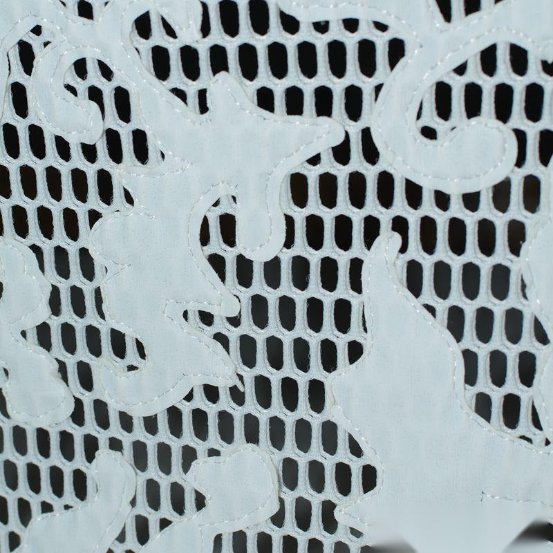 White Abstract Knit, Polyester