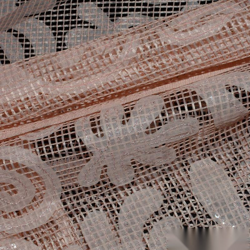 Light Pink Floral Chiffon, Polyester