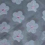 Light Blue Floral Chiffon, Polyester — texture
