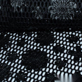 Black Floral Knit, Polyester