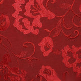 Red Tone-on-Tone Floral Satin, Polyester